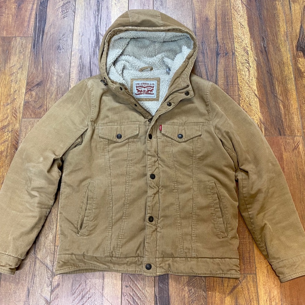 Levis corduroy trucker jacket hoody